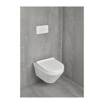Villeroy & Boch Architectura Комбинированная упаковка подвесной унитаз со смывом TwistFlush[e³],с сиденьем Альпийский белый 4616CB01