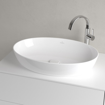 Villeroy & Boch Artis Раковина для установки на столешницу, 610 x 410 x 130 mm, Альпийский белый CeramicPlus, без перелива, нешлифованный 419861R1