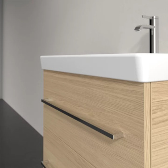 Villeroy & Boch Avento Тумба под раковину, 2 выдвижных ящика, 576 x 514 x 452 mm, Elm Impresso +Avento Pаковина, 600 x 470 x 180 mm, Альпийский белый CeramicPlus, с переливом+Шкаф-пенал, 2 двери, 350 x 1650 x 370 mm,Elm Impresso A88900PN+415860R1+A70900PN