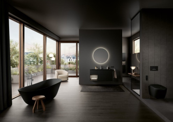 Villeroy & Boch Kлавиша смыва Supreo (только для инсталляции Supreo), Смыв с 2 объемами, Черное Стекло V99442RB