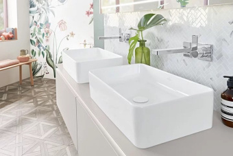 Villeroy & Boch Аксессуары Незапираемый донный клапан с решеткой,с керамической крышкой 75 x 110 x 75 mm, Альпийский белый 68080001