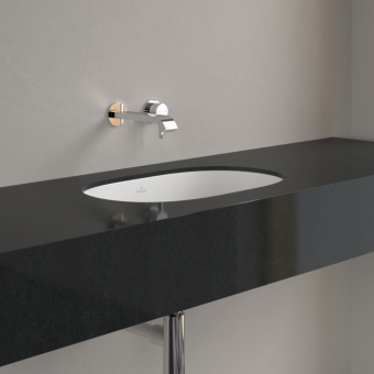 Villeroy & Boch O.novo Раковина для установки под столешницу, 580 x 370 x 200 mm, Альпийский белый CeramicPlus, с переливом, нешлифованный 416250R1