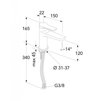 Gustavsberg Epic Смеситель для раковины матовая латунь GB41219951 24