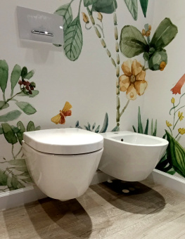 Villeroy & Boch КОМПЛЕКТ Subway 2.0 Унитаз, с короткой базой, настенный, Альпийский белый+Subway 2.0 Сиденье с крышкой, с функцией автоматического опускания ,со снимаемым сиденьем+ Биде 56061001+9M55S101+540600R1