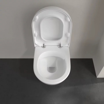 Villeroy & Boch Subway 2.0 Унитаз с открытым смывным краем, настенный, с DirectFlush / ViFresh, Альпийский белый, с сиденьем 5614A101