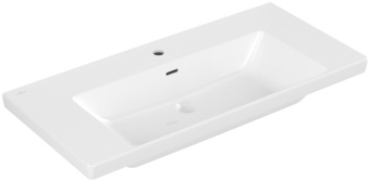 Villeroy & Boch Subway 3.0 Pаковина для установки на тумбу, 1000 x 470 x 165 mm, с переливом, Альпийский белый 4A70A501