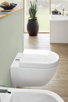 Villeroy & Boch Subway 2.0 Унитаз с открытым смывным краем, настенный, с DirectFlush / ViFresh, Альпийский белый, с сиденьем 5614A101