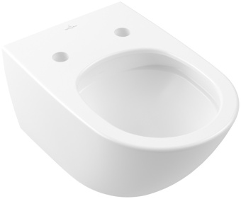 Villeroy & Boch Antao Унитаз с открытым смывным краем, настенный, с TwistFlush, Stone White (Белый матовый) CeramicPlus, без сиденья 4674T0RW