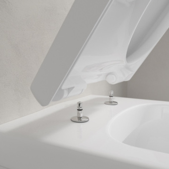 Villeroy & Boch Architectura Сиденье с крышкой для унитаза, с функцией автоматического опускания (SoftClosing), со снимаемым сиденьем (QuickRelease), Альпийский белый 98M9C101