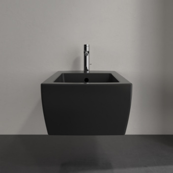 Villeroy & Boch Memento 2.0 Биде, настенный, 375 x 560 mm, Pure Black CeramicPlus 443300R7