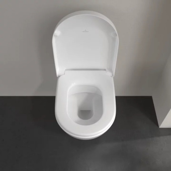Villeroy & Boch Subway 2.0 Унитаз с открытым смывным краем, настенный, с DirectFlush / ViFresh, Альпийский белый, с сиденьем 5614A101