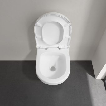 Villeroy & Boch Architectura Сиденье с крышкой для унитаза, с функцией автоматического опускания (SoftClosing), со снимаемым сиденьем (QuickRelease), Альпийский белый 98M9C101