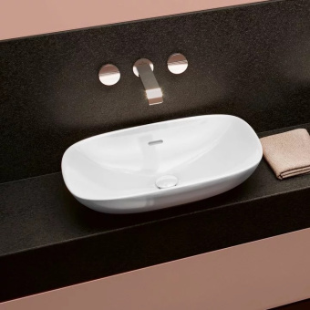 Villeroy & Boch Loop & Friends Раковина для установки на столешницу, прямоугольная, 560 x 380 x 120 mm, Альпийский белый, с переливом, нешлифованный 4A490001