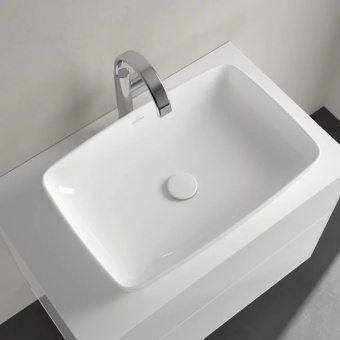 Villeroy & Boch Artis Раковина для установки на столешницу, 580 x 385 x 130 mm, Альпийский белый, без перелива, нешлифованный 41725801