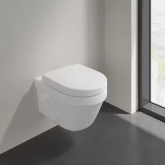 Villeroy & Boch Architectura Комбинированная упаковка, укороченная модель, настенный, с DirectFlush, Альпийский белый 4687HR01