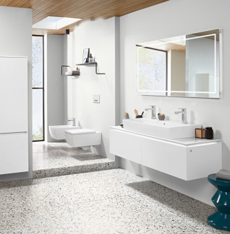 Villeroy & Boch Memento 2.0 Унитаз с открытым смывным краем, настенный, с DirectFlush, Альпийский белый CeramicPlus 4633R0R1