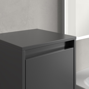 Villeroy & Boch Skyla Шкаф Боковой, 1 дверь, 1 выдвижной ящик, 350 x 1000 x 349 mm, Graphite / Graphite C80200VR