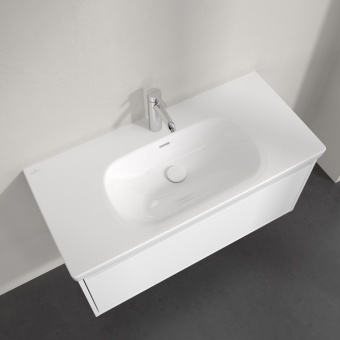 Villeroy & Boch Skyla Pаковина для установки на тумбу, 1000 x 470 x 165 mm, с переливом, Альпийский белый 5A51A501
