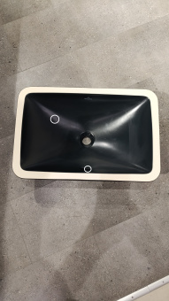 Villeroy & Boch Loop & Friends Раковина для установки под столешницу, 605 x 410 x 190 mm, Pure Black CeramicPlus, с переливом, наружная сторона покрыта глазурью Мос 5 4A5700R7 Уценка
