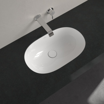 Villeroy & Boch O.novo Раковина для установки под столешницу, 580 x 370 x 200 mm, Альпийский белый CeramicPlus, с переливом, нешлифованный 416250R1