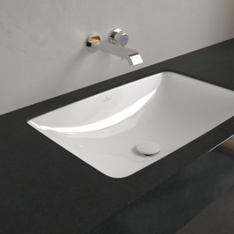 Villeroy & Boch Loop & Friends Раковина для установки под столешницу, 615 x 380 x 185 mm, Альпийский белый, без перелива, наружная сторона покрыта глазурью 4A580101