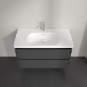Villeroy & Boch Skyla Тумба под раковину, 2 выдвижных ящика, 972 x 596 x 439 mm, Graphite C79900VR