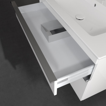 Villeroy & Boch Venticello КОМПЛЕКТ Тумба под раковину, 2 выдвижных ящика, 953 x 590 x 502 mm, Glossy White / Glossy White+Venticello Pаковина для установки на тумбу, 1000 x 500 x 170 mm, с переливом, Альпийский белый A92601DH+4104AL01