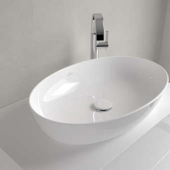 Villeroy & Boch Artis Раковина для установки на столешницу, 610 x 410 x 130 mm, Альпийский белый CeramicPlus, без перелива, нешлифованный 419861R1