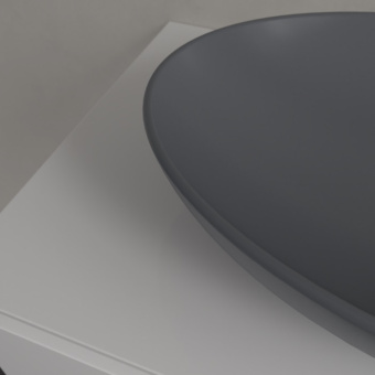Villeroy & Boch Loop & Friends Раковина для установки на столешницу, 560 x 385 x 120 mm, Graphite CeramicPlus, с переливом, нешлифованный 4A4700i4