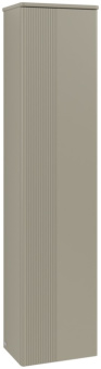 Villeroy & Boch Antao Шкаф-пенал, 1 дверь, 414 x 1719 x 287 mm, фронтальная поверхность со структурной обработкой, Stone Grey Matt Lacquer / Stone Grey Matt Lacquer K46100HK