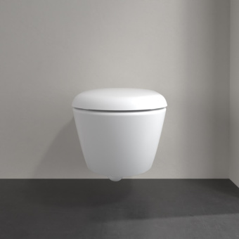 Villeroy & Boch Antao Унитаз с открытым смывным краем, настенный, с TwistFlush, Stone White (Белый матовый) CeramicPlus, без сиденья 4674T0RW