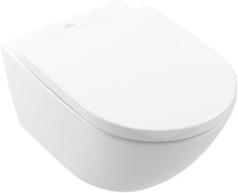 Villeroy & Boch Subway 3.0 Унитаз подвесной, настенный, с TwistFlush, Альпийский белый CeramicPlus с сиденьем НОМЕР 18 Уценка