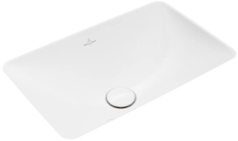 Villeroy & Boch Loop & Friends Раковина для установки под столешницу, 515 x 350 x 170 mm, Альпийский белый, с переливом, нешлифованный 4A560001