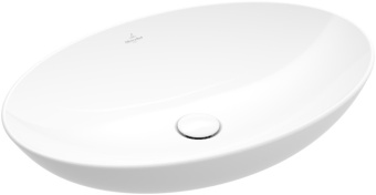 Villeroy & Boch Loop & Friends Раковина для установки на столешницу, 620 x 420 x 120 mm, Альпийский белый, с переливом, нешлифованный 4A480001