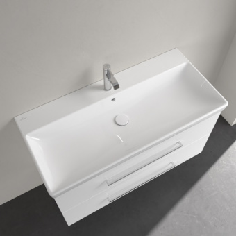 Villeroy & Boch Avento Pаковина для установки на тумбу, 1000 x 470 x 165 mm, Альпийский белый, с переливом, нешлифованный 4156A501