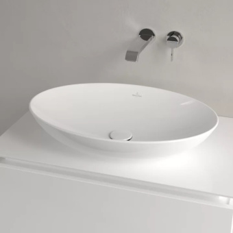 Villeroy & Boch Loop & Friends Раковина для установки на столешницу, 620 x 420 x 120 mm, Альпийский белый, с переливом, нешлифованный 4A480001