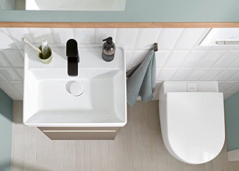Villeroy & Boch Subway 2.0 Унитаз с открытым смывным краем, настенный, с DirectFlush / ViFresh, Альпийский белый, с сиденьем 5614A101