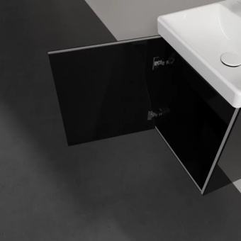 Villeroy & Boch Avento Тумба под раковину, 1 дверь, 430 x 514 x 352 mm, Стекло черное A88700B3