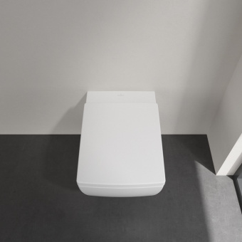 Villeroy & Boch Memento 2.0 Унитаз с открытым смывным краем, настенный, с DirectFlush, Альпийский белый CeramicPlus 4633R0R1
