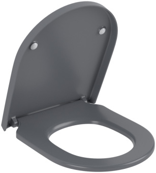 Villeroy & Boch Subway 2.0 / 3.0 Сиденье с крышкой для унитаза, с функцией автоматического опускания (SoftClosing), со снимаемым сиденьем (QuickRelease), Graphite 8M42S1I4