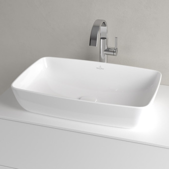 Villeroy & Boch Artis Раковина для установки на столешницу, 580 x 385 x 130 mm, Альпийский белый CeramicPlus, без перелива, нешлифованный 417258R1