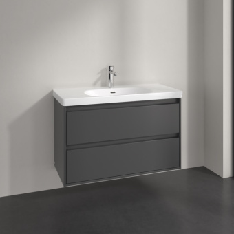 Villeroy & Boch Skyla Тумба под раковину, 2 выдвижных ящика, 972 x 596 x 439 mm, Graphite C79900VR