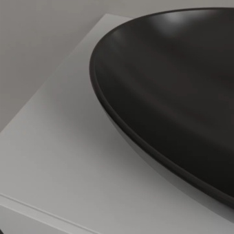 Villeroy & Boch Loop & Friends Раковина для установки на столешницу, 560 x 385 x 120 mm, Pure Black CeramicPlus, без перелива 4A4701R7