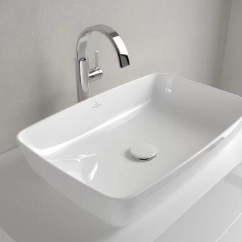 Villeroy & Boch Artis Раковина для установки на столешницу, 580 x 385 x 130 mm, Альпийский белый, без перелива, нешлифованный 41725801