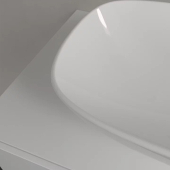 Villeroy & Boch Loop & Friends Раковина для установки на столешницу, прямоугольная, 560 x 380 x 120 mm, Альпийский белый, с переливом, нешлифованный 4A490001
