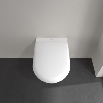 Villeroy & Boch Antao Унитаз с открытым смывным краем, настенный, с TwistFlush, Stone White (Белый матовый) CeramicPlus, без сиденья 4674T0RW